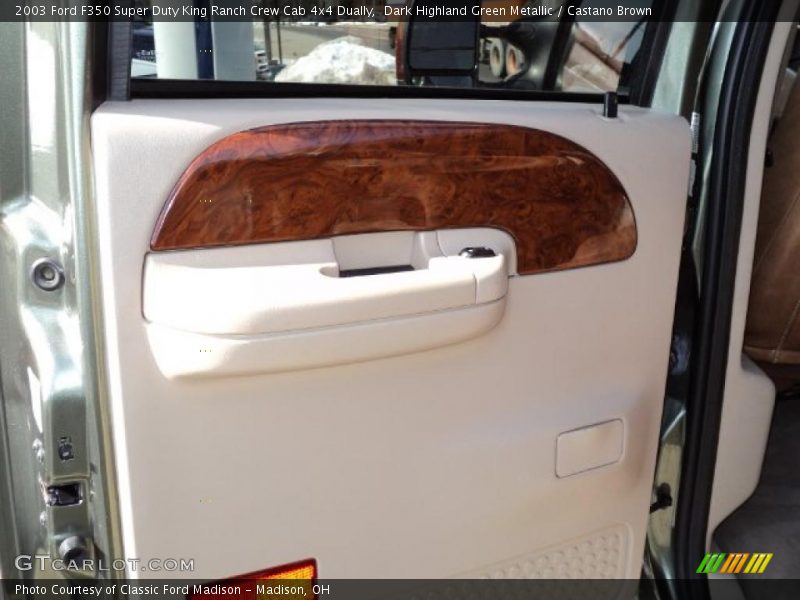 Dark Highland Green Metallic / Castano Brown 2003 Ford F350 Super Duty King Ranch Crew Cab 4x4 Dually