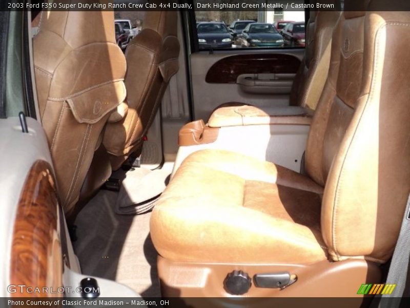 Dark Highland Green Metallic / Castano Brown 2003 Ford F350 Super Duty King Ranch Crew Cab 4x4 Dually