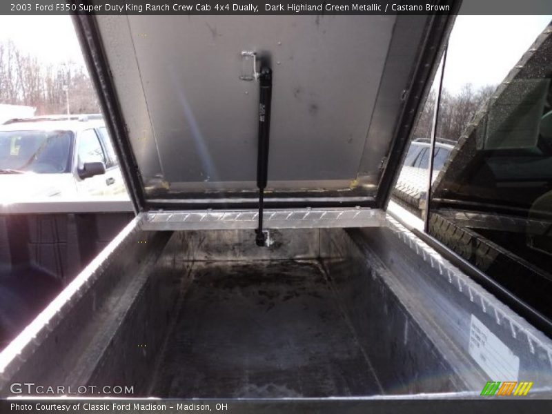 Dark Highland Green Metallic / Castano Brown 2003 Ford F350 Super Duty King Ranch Crew Cab 4x4 Dually