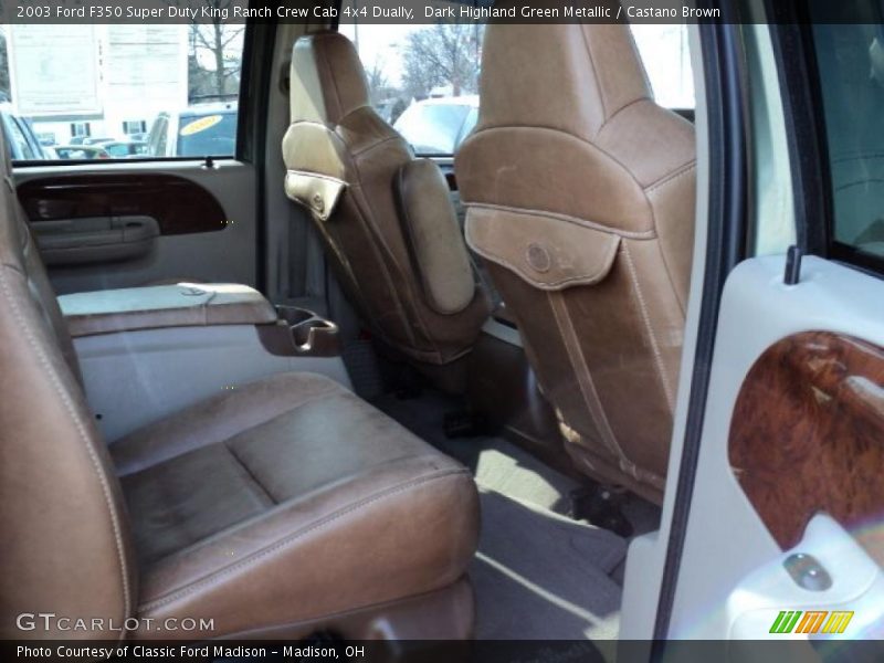 Dark Highland Green Metallic / Castano Brown 2003 Ford F350 Super Duty King Ranch Crew Cab 4x4 Dually