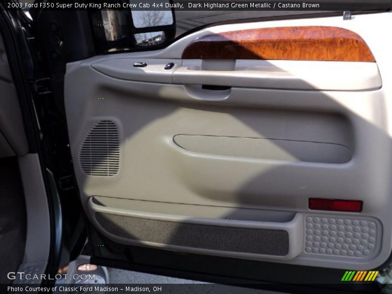 Dark Highland Green Metallic / Castano Brown 2003 Ford F350 Super Duty King Ranch Crew Cab 4x4 Dually