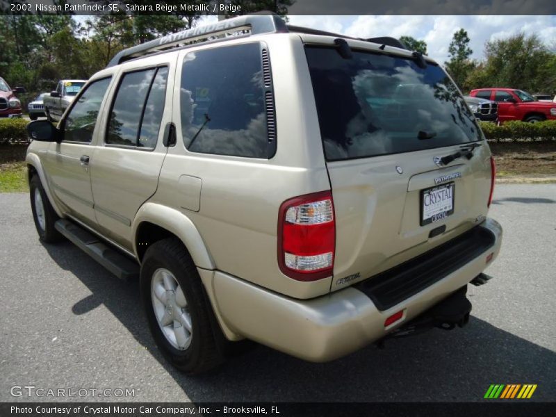 Sahara Beige Metallic / Beige 2002 Nissan Pathfinder SE