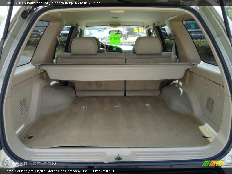  2002 Pathfinder SE Trunk
