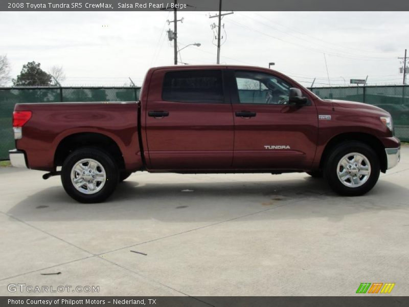 Salsa Red Pearl / Beige 2008 Toyota Tundra SR5 CrewMax