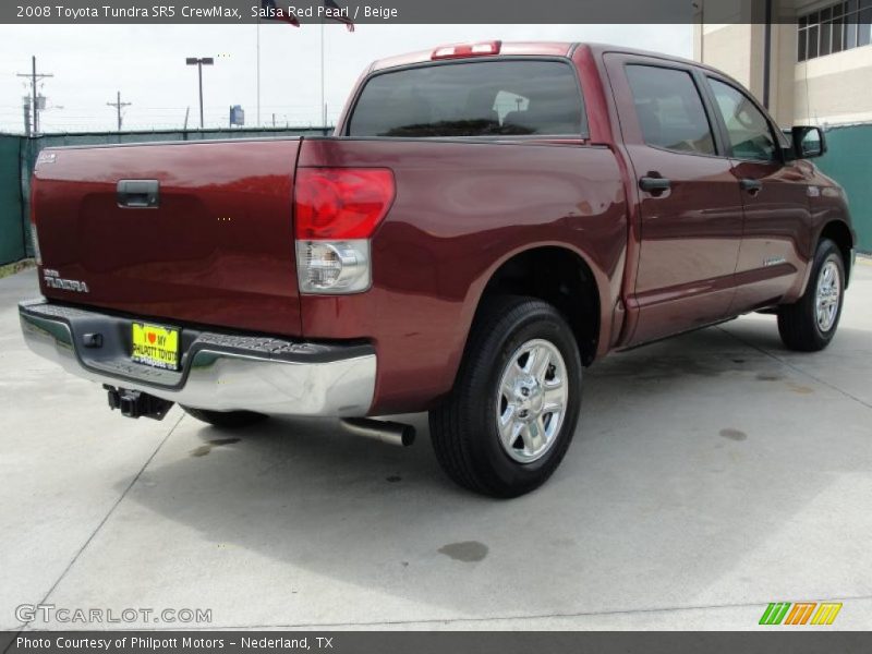 Salsa Red Pearl / Beige 2008 Toyota Tundra SR5 CrewMax