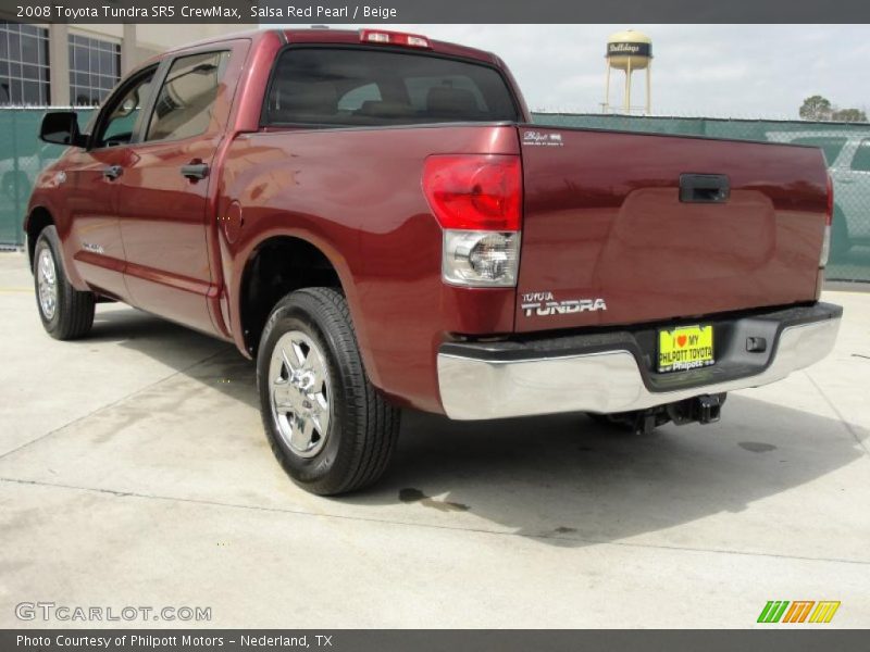 Salsa Red Pearl / Beige 2008 Toyota Tundra SR5 CrewMax