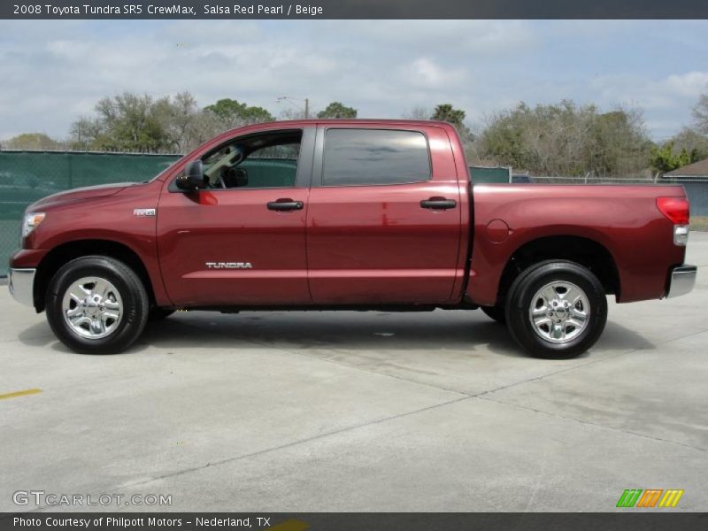 Salsa Red Pearl / Beige 2008 Toyota Tundra SR5 CrewMax