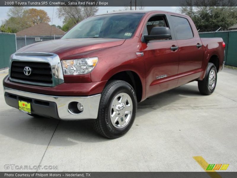 Salsa Red Pearl / Beige 2008 Toyota Tundra SR5 CrewMax