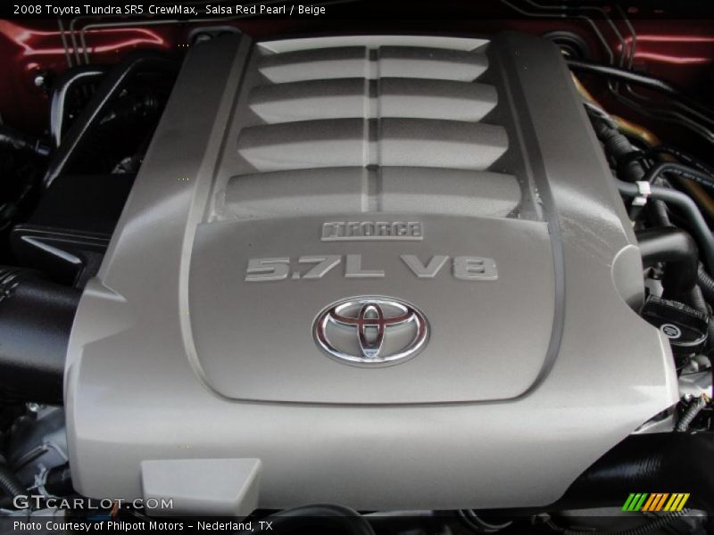 Salsa Red Pearl / Beige 2008 Toyota Tundra SR5 CrewMax