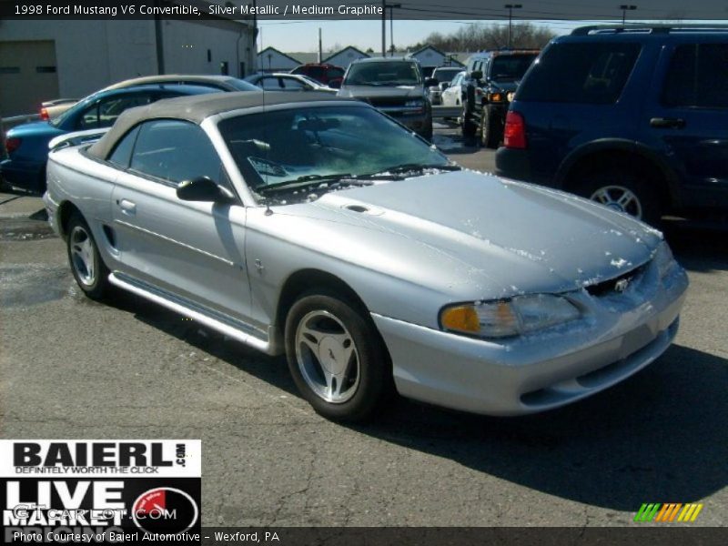 Silver Metallic / Medium Graphite 1998 Ford Mustang V6 Convertible