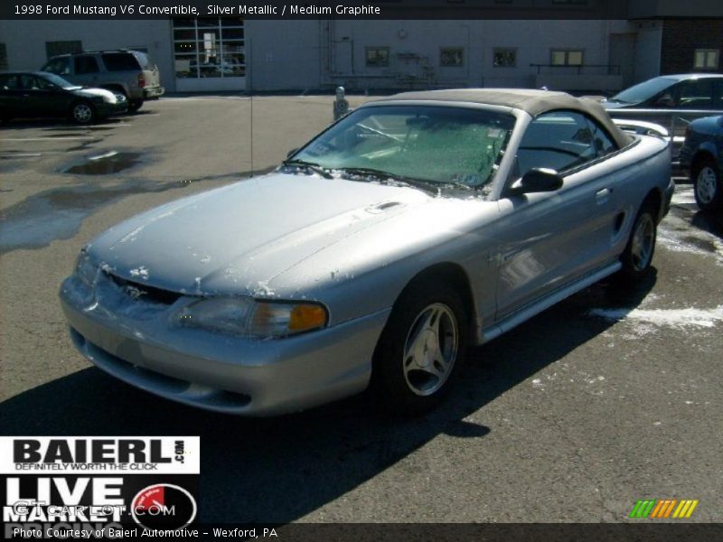 Silver Metallic / Medium Graphite 1998 Ford Mustang V6 Convertible