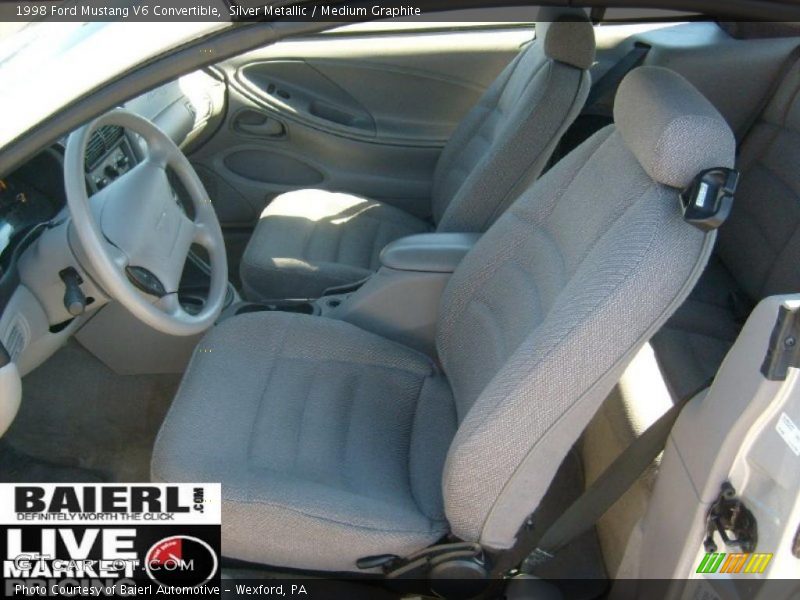 Silver Metallic / Medium Graphite 1998 Ford Mustang V6 Convertible