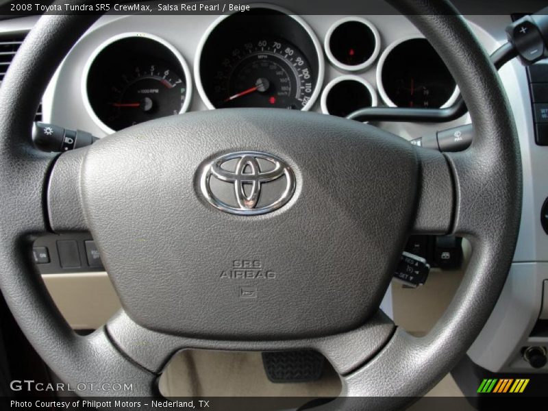Salsa Red Pearl / Beige 2008 Toyota Tundra SR5 CrewMax