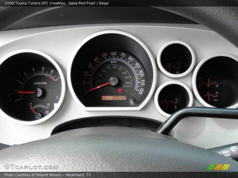 Salsa Red Pearl / Beige 2008 Toyota Tundra SR5 CrewMax