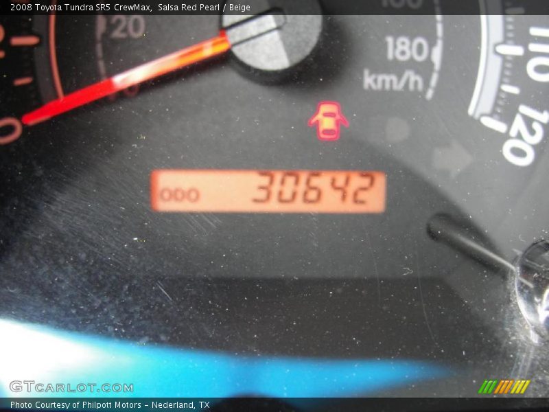 Salsa Red Pearl / Beige 2008 Toyota Tundra SR5 CrewMax