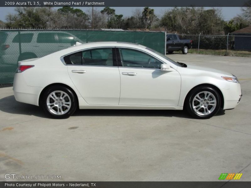White Diamond Pearl / Parchment 2009 Acura TL 3.5