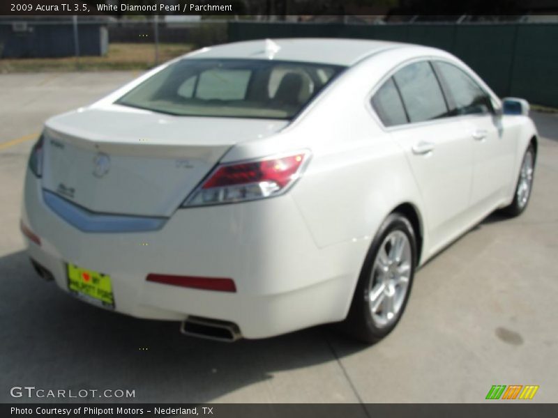 White Diamond Pearl / Parchment 2009 Acura TL 3.5