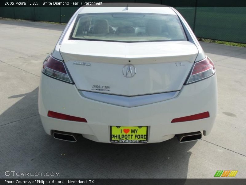 White Diamond Pearl / Parchment 2009 Acura TL 3.5