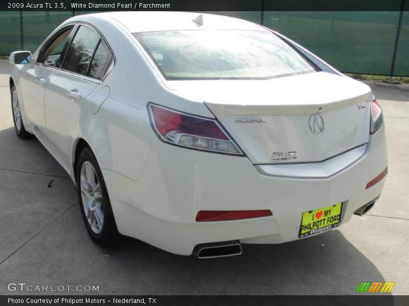 White Diamond Pearl / Parchment 2009 Acura TL 3.5
