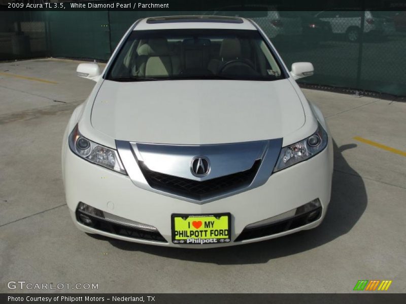 White Diamond Pearl / Parchment 2009 Acura TL 3.5