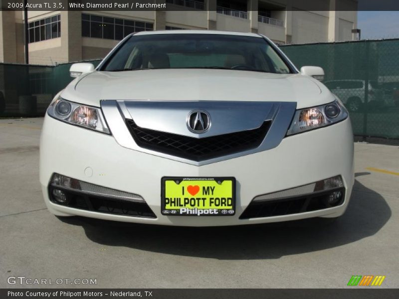 White Diamond Pearl / Parchment 2009 Acura TL 3.5