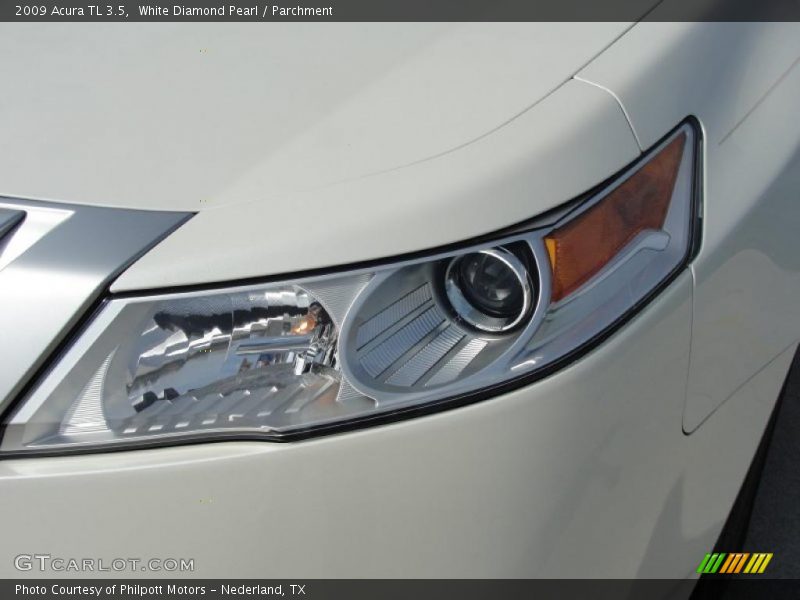 White Diamond Pearl / Parchment 2009 Acura TL 3.5