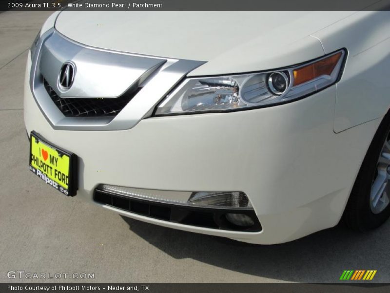 White Diamond Pearl / Parchment 2009 Acura TL 3.5