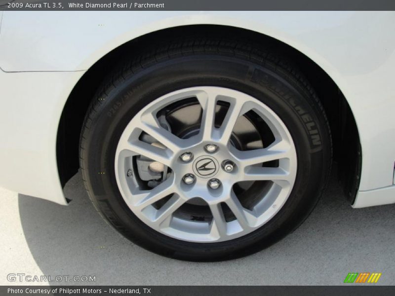 White Diamond Pearl / Parchment 2009 Acura TL 3.5