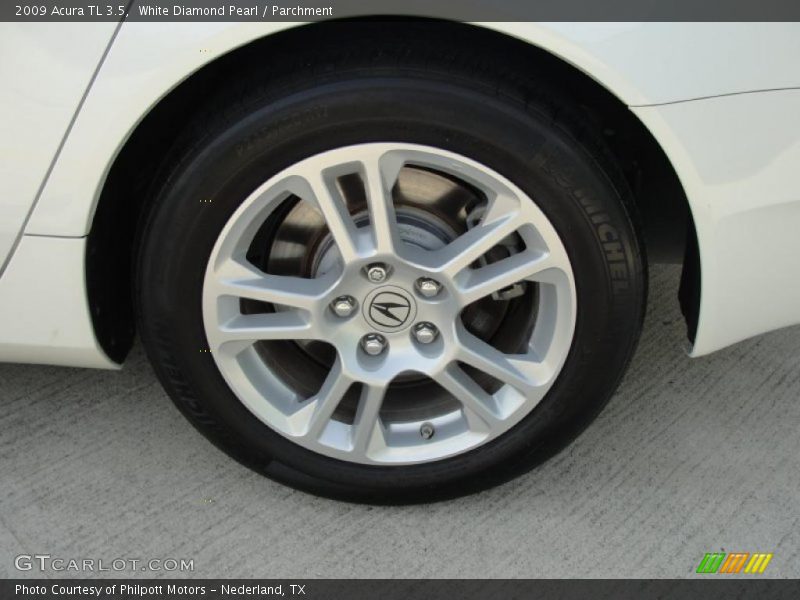 White Diamond Pearl / Parchment 2009 Acura TL 3.5
