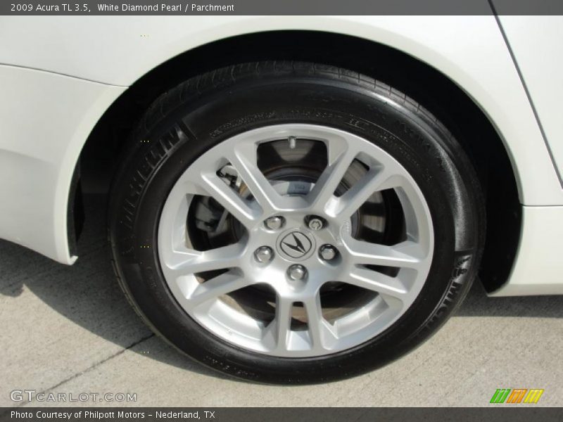 White Diamond Pearl / Parchment 2009 Acura TL 3.5