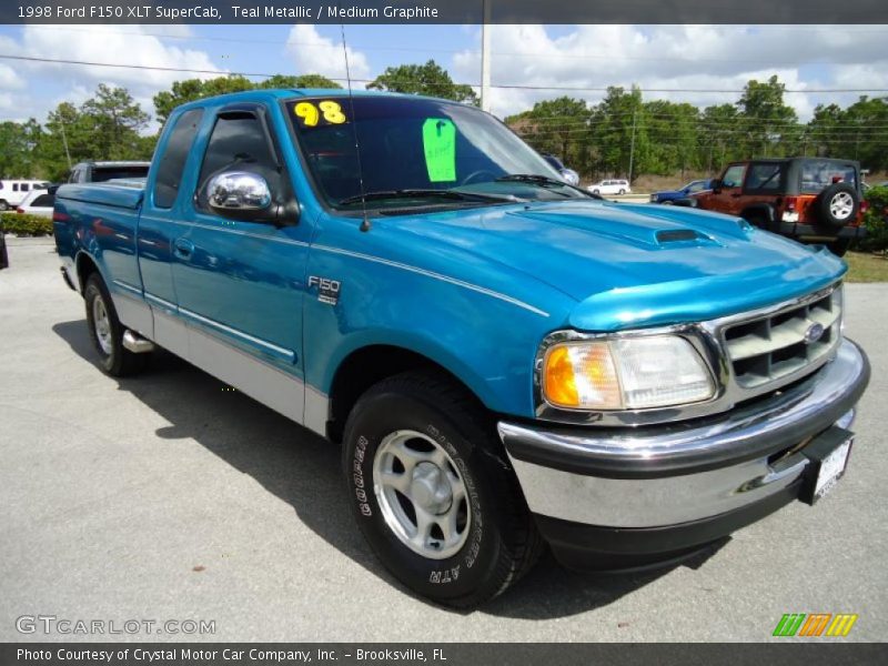 Teal Metallic / Medium Graphite 1998 Ford F150 XLT SuperCab