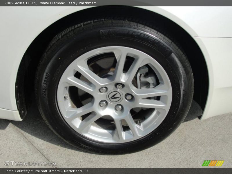 White Diamond Pearl / Parchment 2009 Acura TL 3.5