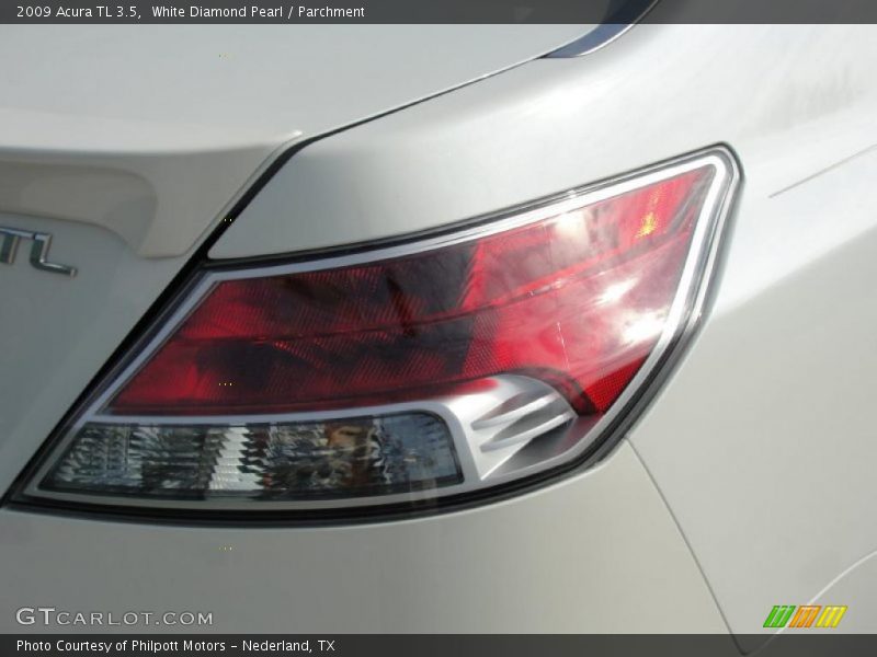 White Diamond Pearl / Parchment 2009 Acura TL 3.5
