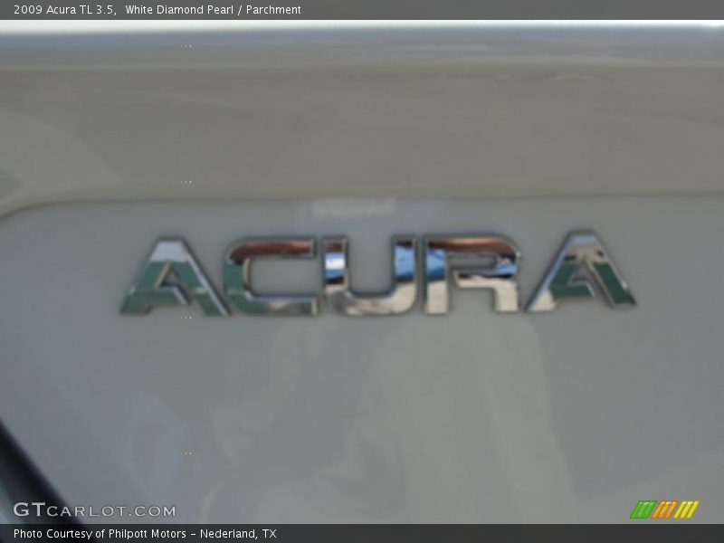White Diamond Pearl / Parchment 2009 Acura TL 3.5
