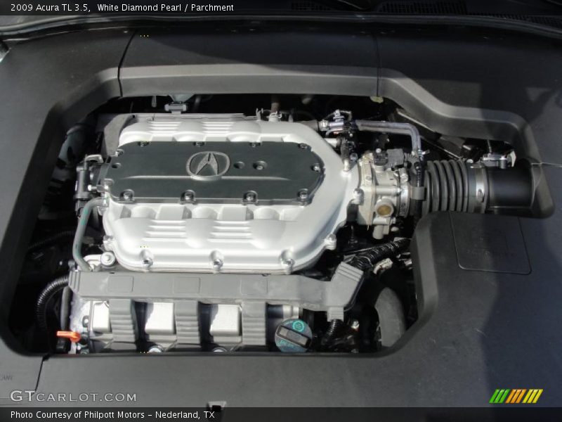 White Diamond Pearl / Parchment 2009 Acura TL 3.5