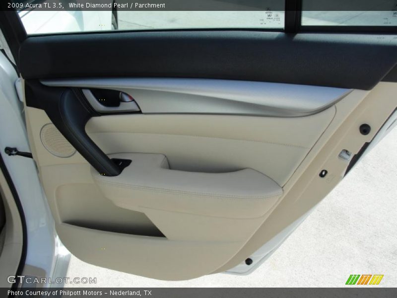 White Diamond Pearl / Parchment 2009 Acura TL 3.5