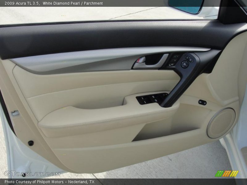 White Diamond Pearl / Parchment 2009 Acura TL 3.5