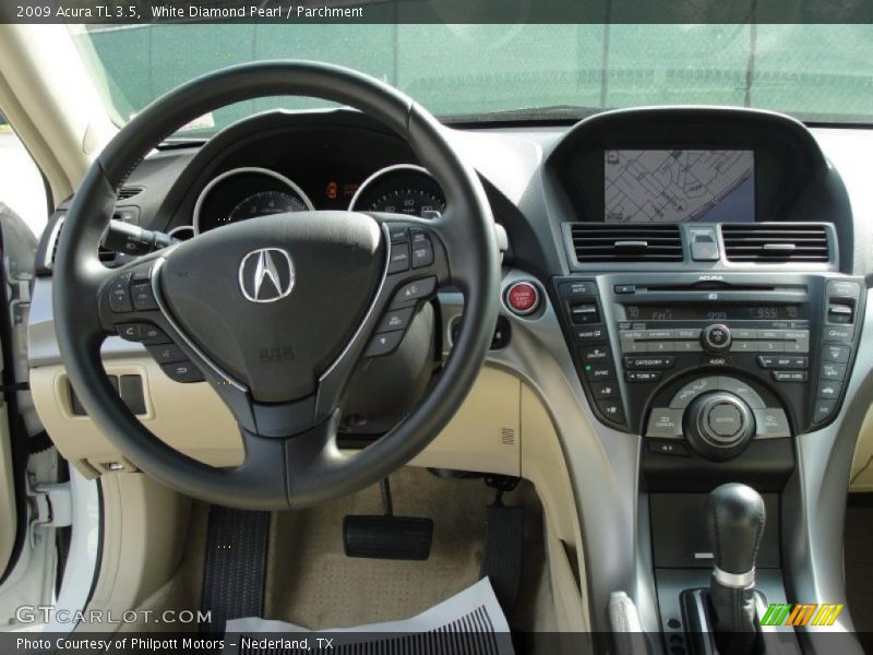 White Diamond Pearl / Parchment 2009 Acura TL 3.5