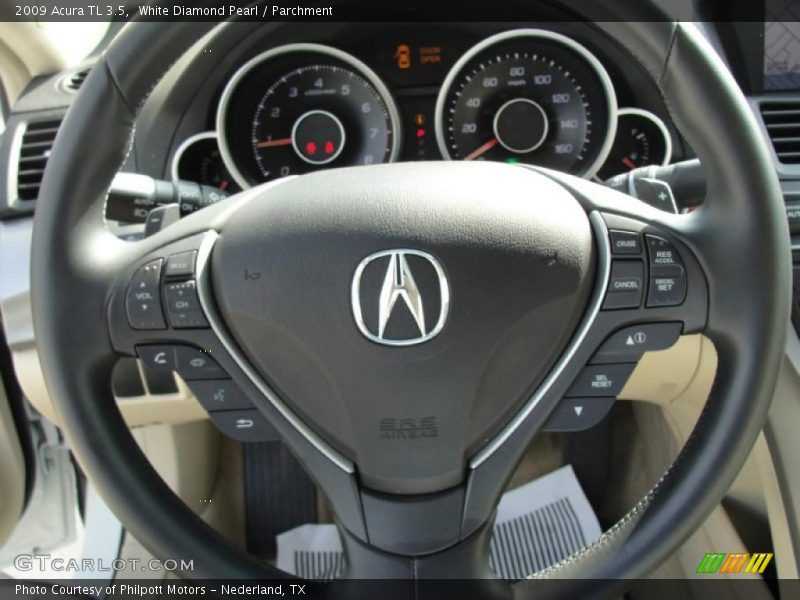 White Diamond Pearl / Parchment 2009 Acura TL 3.5