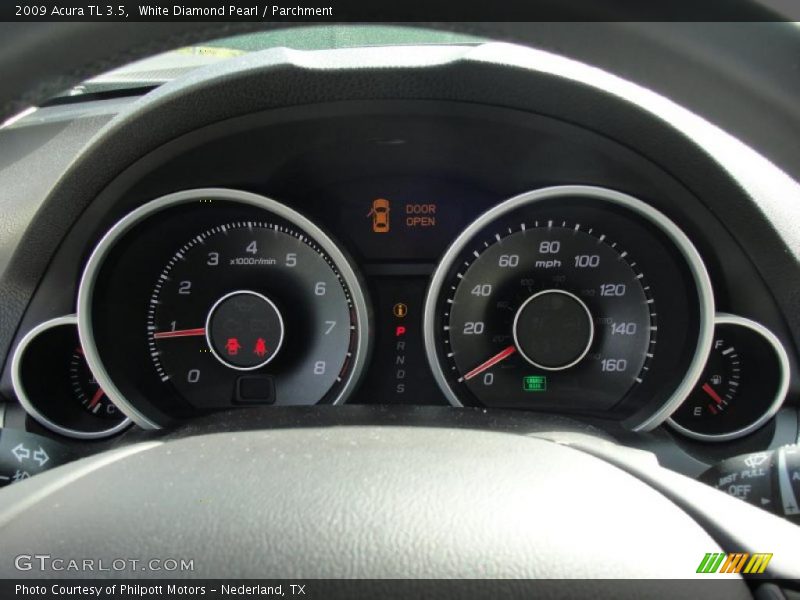 White Diamond Pearl / Parchment 2009 Acura TL 3.5
