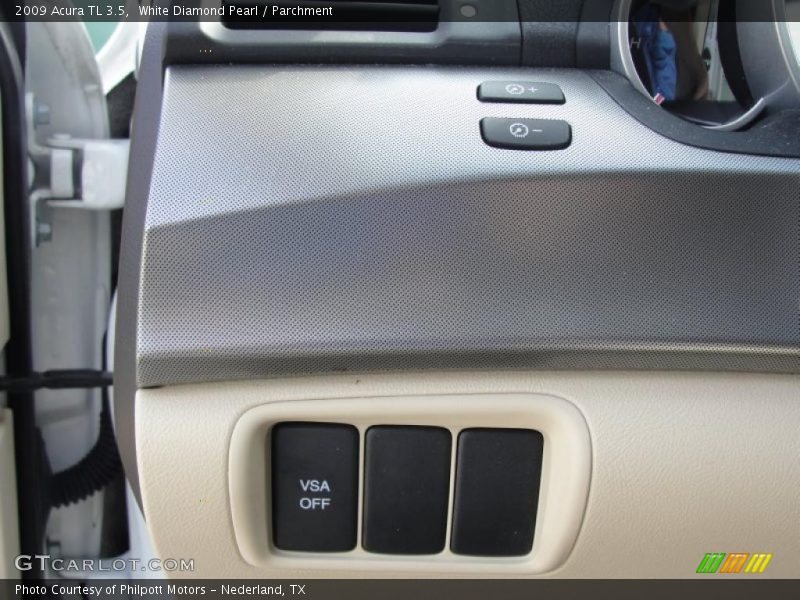 White Diamond Pearl / Parchment 2009 Acura TL 3.5
