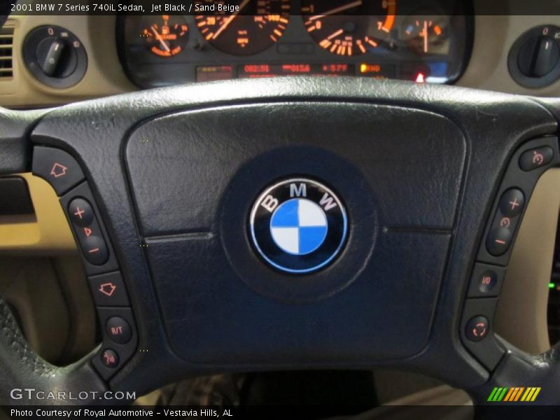 Jet Black / Sand Beige 2001 BMW 7 Series 740iL Sedan