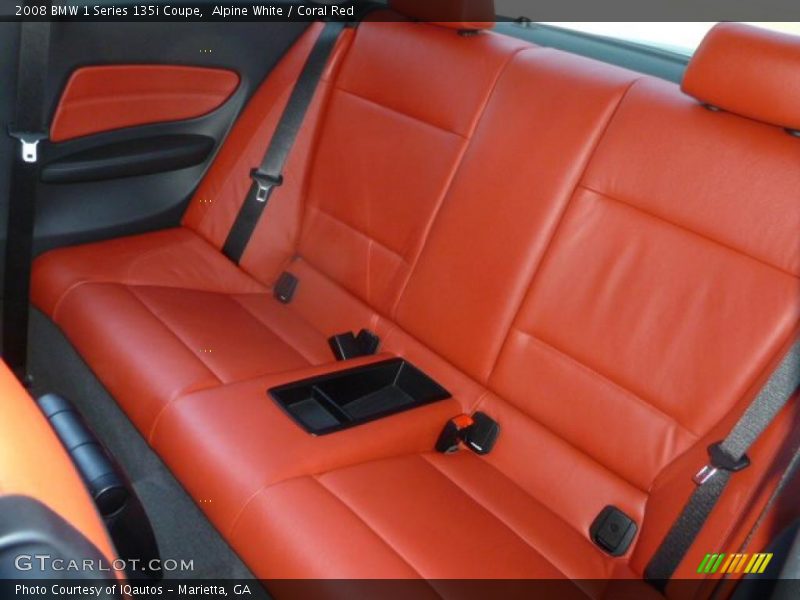 Alpine White / Coral Red 2008 BMW 1 Series 135i Coupe