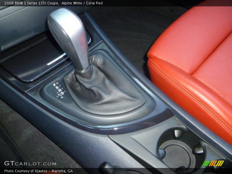 Alpine White / Coral Red 2008 BMW 1 Series 135i Coupe