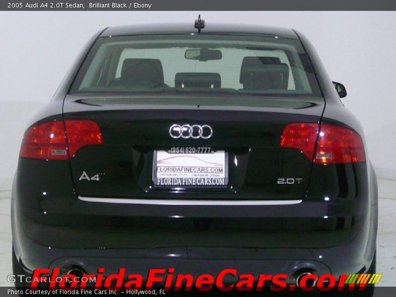 Brilliant Black / Ebony 2005 Audi A4 2.0T Sedan