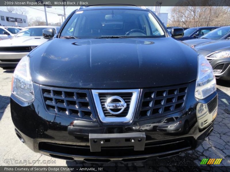 Wicked Black / Black 2009 Nissan Rogue SL AWD