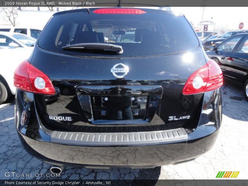 Wicked Black / Black 2009 Nissan Rogue SL AWD