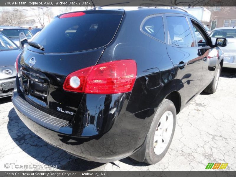 Wicked Black / Black 2009 Nissan Rogue SL AWD