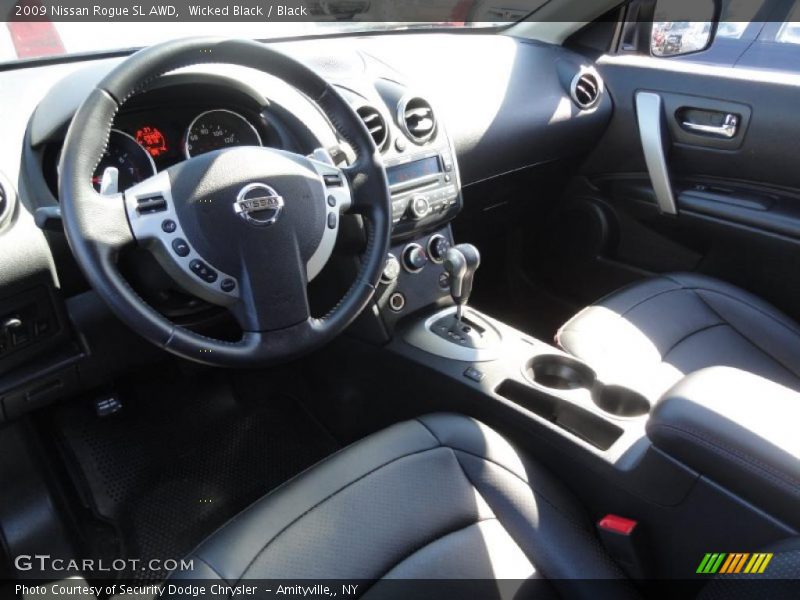 Wicked Black / Black 2009 Nissan Rogue SL AWD