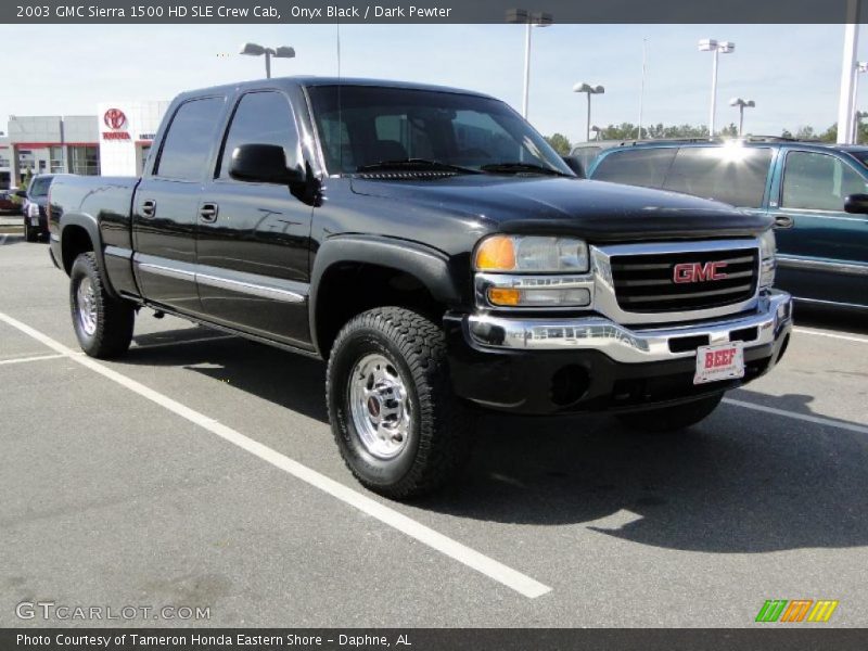 Onyx Black / Dark Pewter 2003 GMC Sierra 1500 HD SLE Crew Cab